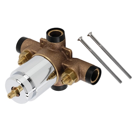 Kingston Brass Pressure Balanced Tub and Shower Valve, Polished Chrome ZKB3631SWTV